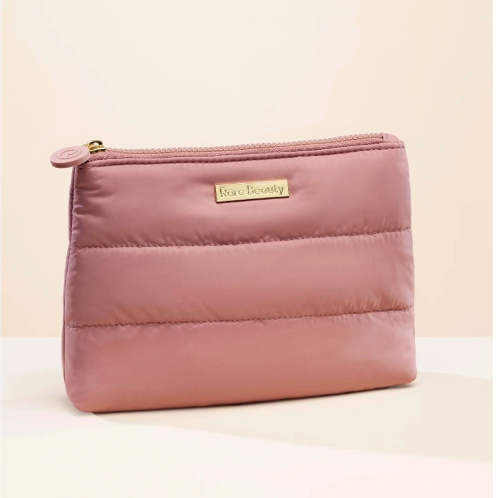 Rare Beauty Puffy Makeup Bag - Mauve NIB